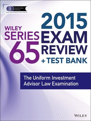 cover image of Wiley Series 65 Exam Review 2015 + Test Bank